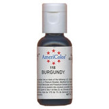 Burgundy Soft Gel Paste Food Color - AmeriColor 118