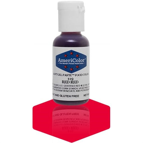 Red Red Soft Gel Paste Food Color - AmeriColor 119