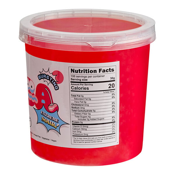 Bossen Sour Cherry Bursting Boba 7.04 lb. - 4/Case