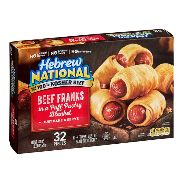 Hebrew National Beef Franks in a Puff Pastry Blanket - 192/Case