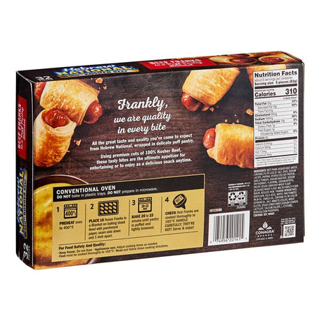 Hebrew National Beef Franks in a Puff Pastry Blanket - 192/Case