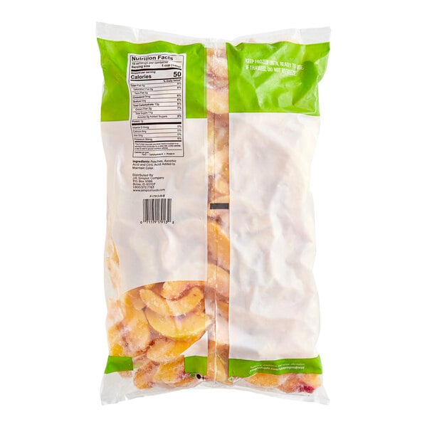 Simplot Simple Goodness IQF Sliced Peaches 5 lb. - 4/Case