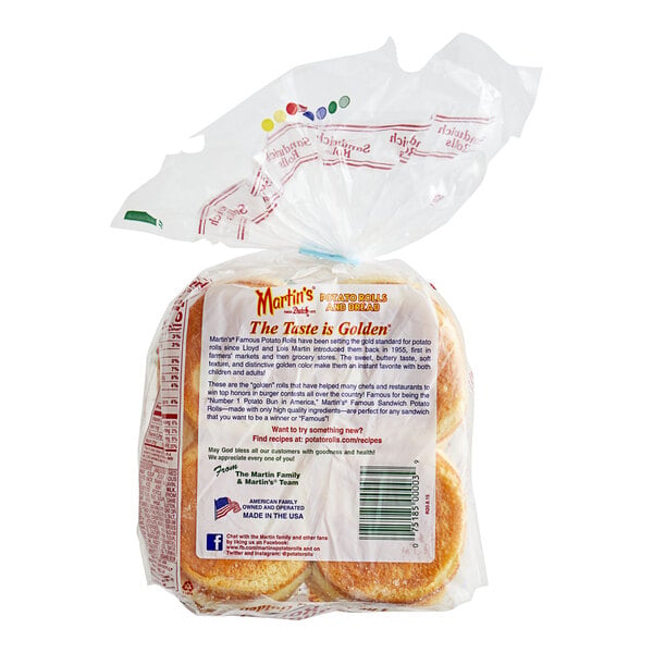 Martin's Famous Sandwich Potato Rolls 1.9 oz. - 72/Case