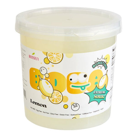 Bossen Sour Lemon Bursting Boba 7.04 lb. - 4/Case
