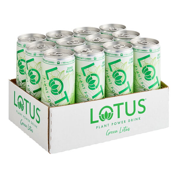 Lotus Plant Energy Zero Sugar Green Lotus Plant Power Energy Drink 12 fl. oz. - 12/Case
