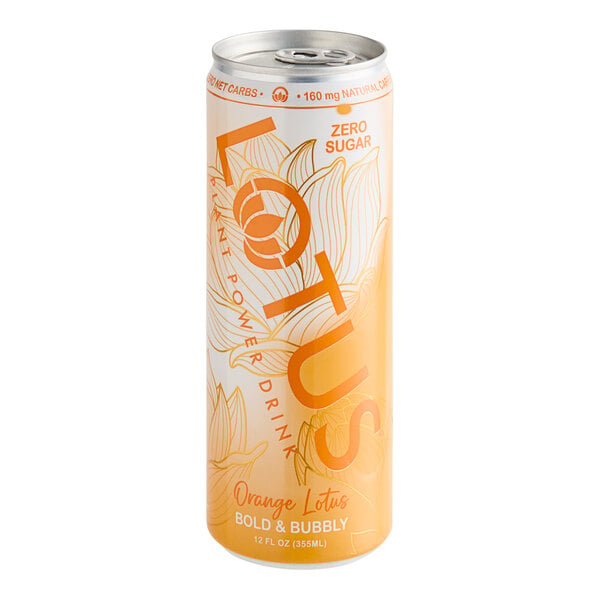 Lotus Plant Energy Zero Sugar Orange Lotus Plant Power Energy Drink 12 fl. oz. - 12/Case