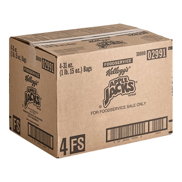 Kellogg's Apple Jacks 31 oz. Bag Cereal - 4/Case