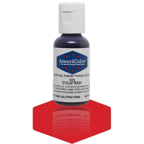 Tulip Red Soft Gel Paste Food Color - AmeriColor 123