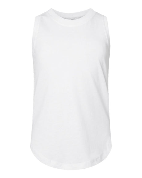 LAT® Girls' Relaxed Fine Jersey Crewneck Sleeve less Tank - 2692