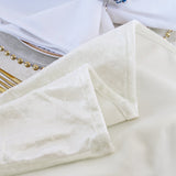 Crushed Velvet Dinner Napkin Sample 20x20 Ivory