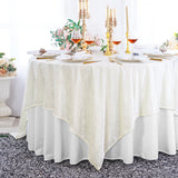 Seamless Square Ice Crushed Velvet Tablecloth Overlay