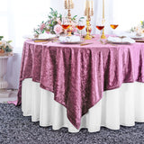 Seamless Square Ice Crushed Velvet Tablecloth Overlay