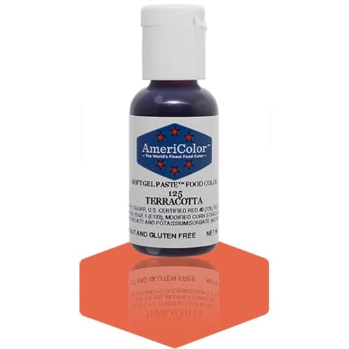 Terracotta Soft Gel Paste Food Color - AmeriColor 125