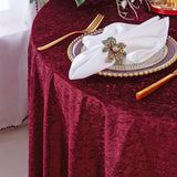 Round Velvet Tablecloth 120" Burgundy