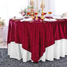 Seamless Square Ice Crushed Velvet Tablecloth Overlay