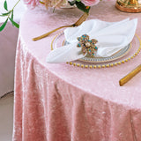 Square Crushed Velvet Table Overlay 85x85 Blush Pink