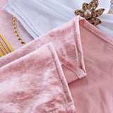 Rectangular Crushed Velvet Tablecloth 90x132 Blush Pink