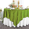 Seamless Square Ice Crushed Velvet Tablecloth Overlay