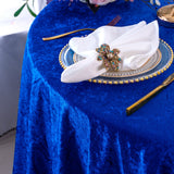 Square Crushed Velvet Tablecloth Overlay 85x85 Royal Blue