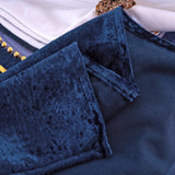 Square Crushed Velvet Table Overlay 85x85 Navy Blue