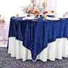 Seamless Square Ice Crushed Velvet Tablecloth Overlay