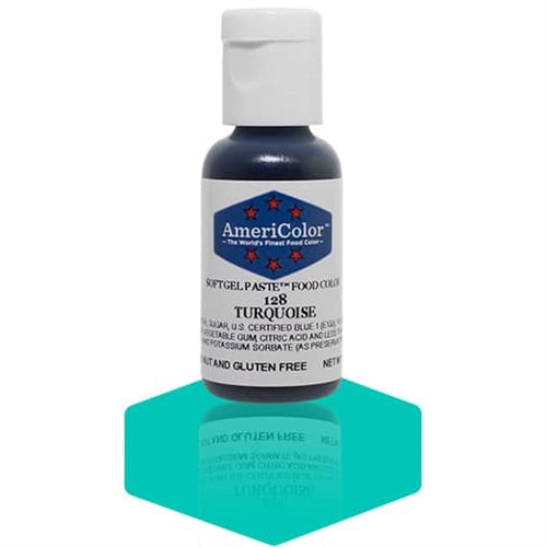 Turquoise Soft Gel Paste Food Color - AmeriColor 128