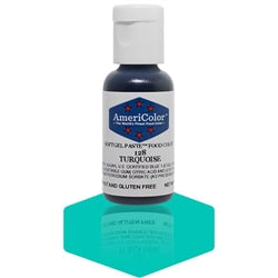 Turquoise Soft Gel Paste Food Color - AmeriColor 128