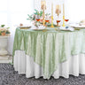 Seamless Square Ice Crushed Velvet Tablecloth Overlay