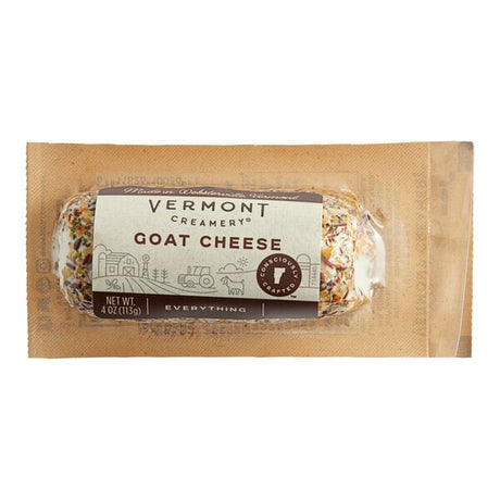 Vermont Creamery Everything Seasoned Goat Cheese 4 oz. - 12/Case