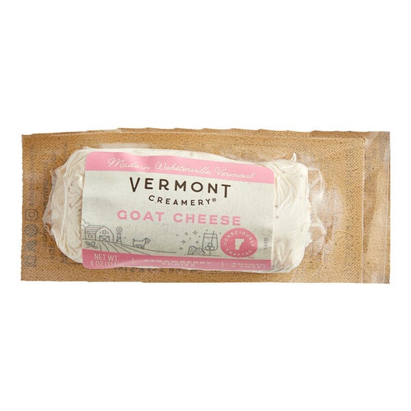 Vermont Creamery Strawberry Spritz Goat Cheese 4 oz. - 12/Case