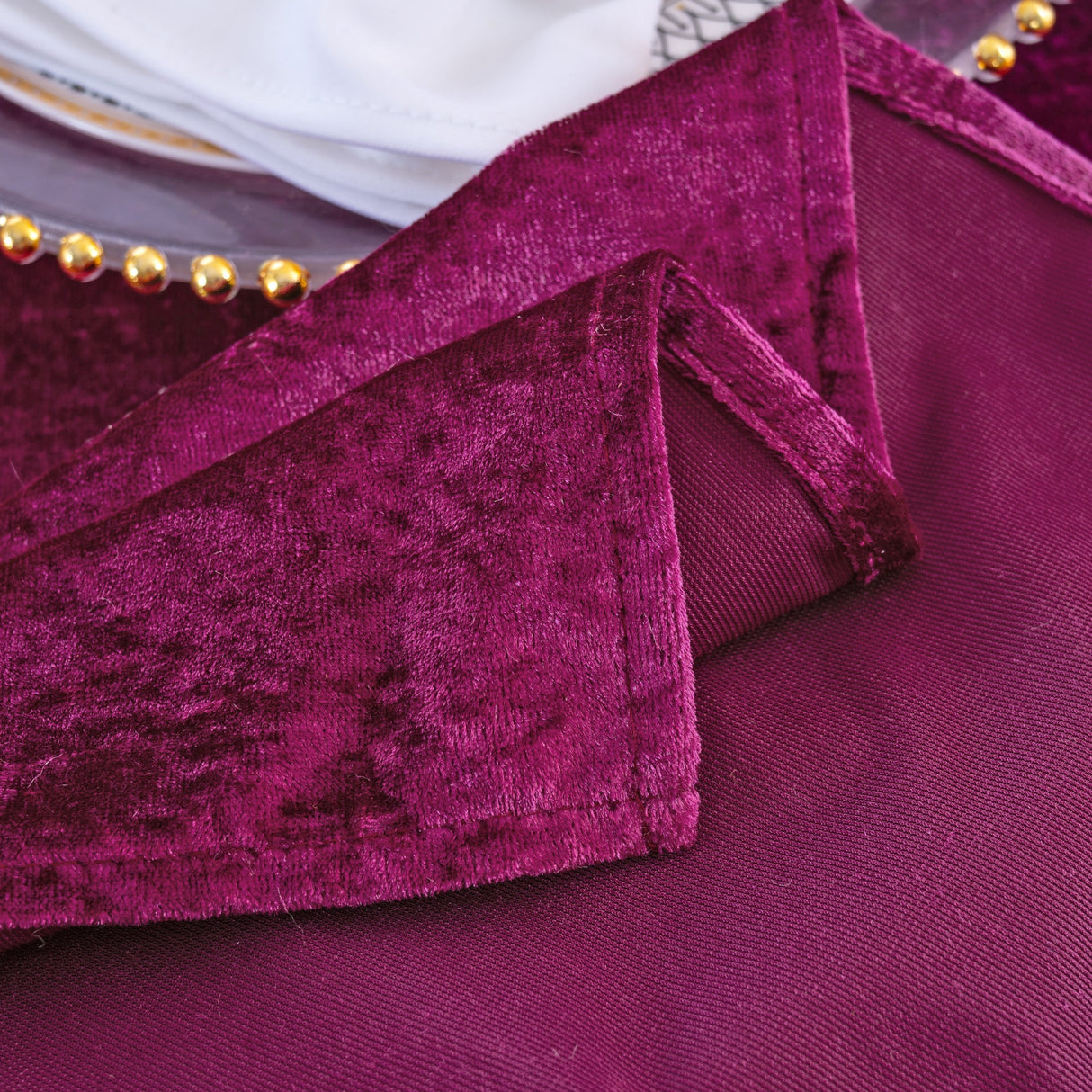 Velvet Cloth Dinner Napkins 20x20 Magenta/Azalea