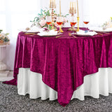Square Velvet Table Overlay 85x85 Magenta/Azalea