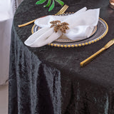 Square Crushed Velvet Table Overlay 85x85 Black