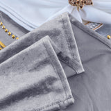 Crushed Velvet Dinner Napkin Sample 20x20 Silver