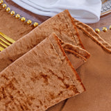 Crushed Velvet Rectangular Tablecloth 90x156 Copper