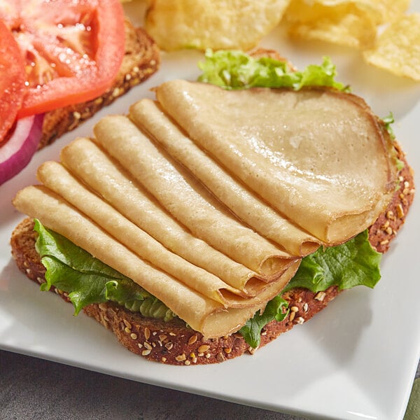 Tofurky Next-Gen Vegan Roasted Turk'y Deli Slices 1 lb. - 10/Case