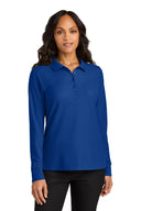 Port Authority® Womens Wearever Signature Pique Long Sleeve Polo Durable Comfortable Shirt