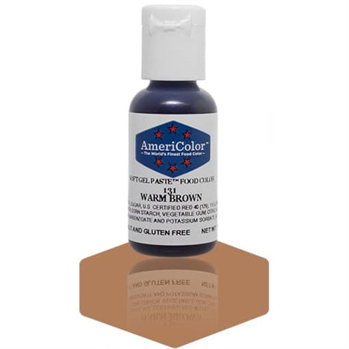Warm Brown Soft Gel Paste Food Color - AmeriColor 131
