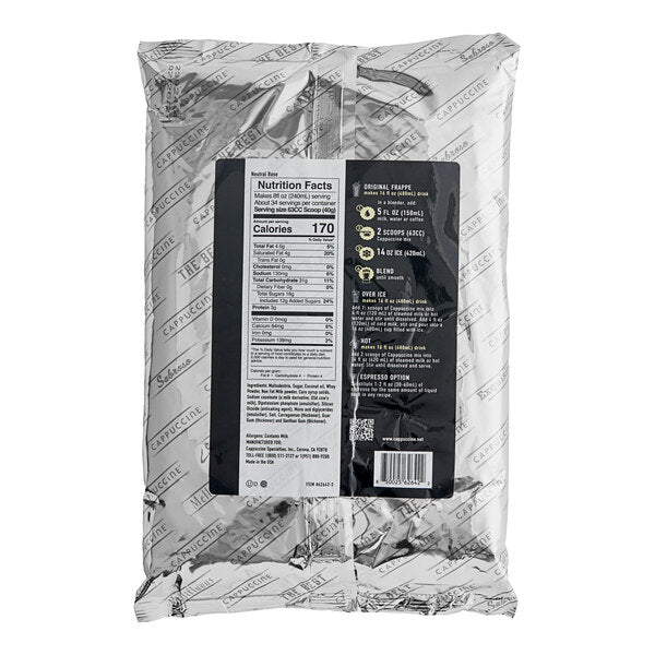 Cappuccine Neutral Base Frappe Mix 3 lb.