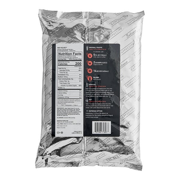 Cappuccine Red Velvet Frappe Mix 3 lb.
