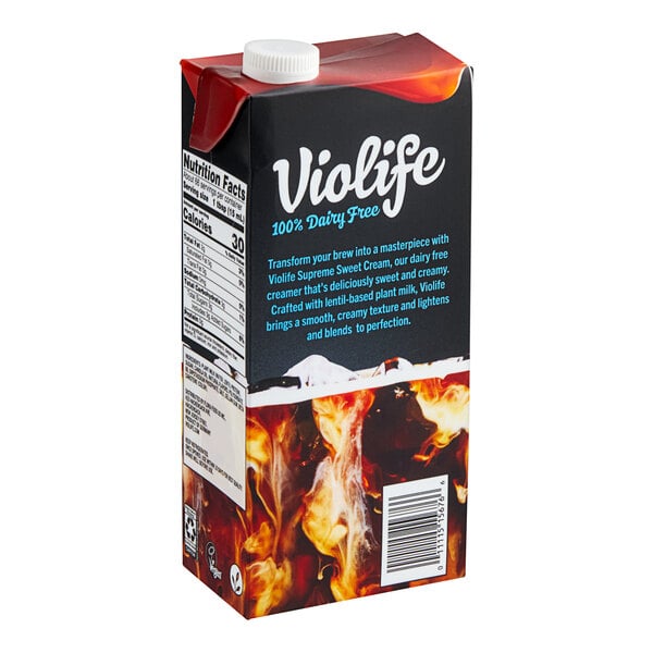 Violife Supreme Plant-Based Vegan Sweet Cream Seductive Caramel Coffee Creamer 33.8 fl. oz. - 8/Case
