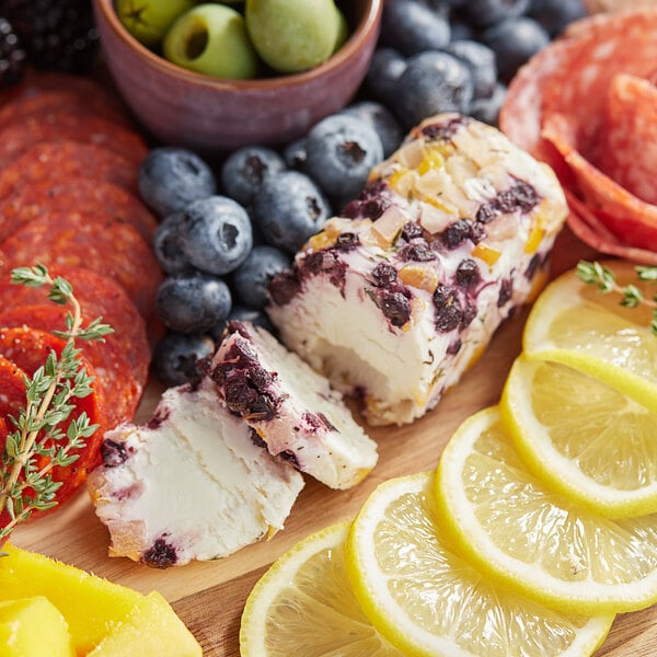 Vermont Creamery Wild Blueberry, Lemon, and Thyme Goat Cheese 4 oz. - 12/Case