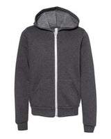 BELLA + CANVAS® Youth Sponge Fleece Full-Zip Hoodie - 3739Y