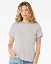 BELLA + CANVAS Women’s Relaxed Crewneck Short Sleeve Jersey Tee in Charity Pink