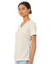 BELLA + CANVASÂ Women's Relaxed Triblend Short Sleeve V-Neck T-Shirt - M
