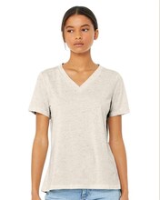 BELLA + CANVASÂ Women's Relaxed Triblend Short Sleeve V-Neck T-Shirt - M