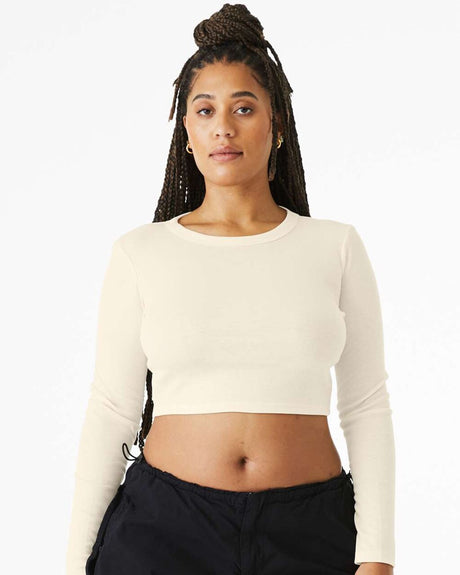BELLA + CANVASÂ Women's Micro Rib Long Sleeve Baby Tee - 2XL