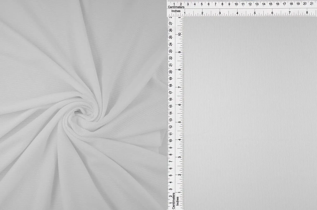 1 Yard 2x1 Yummy Rib Solid Knit Fabric, 58/60'' Wide Polyester Spandex Blend