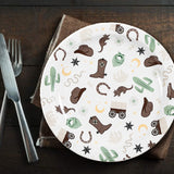 8 Count Western Themed Disposable Paper Dinner Plates 9 1/4"