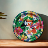 8 Count Tropical Palm Leaves Luau Party Paper Dinner Plates 9" Tropical Party Supplies